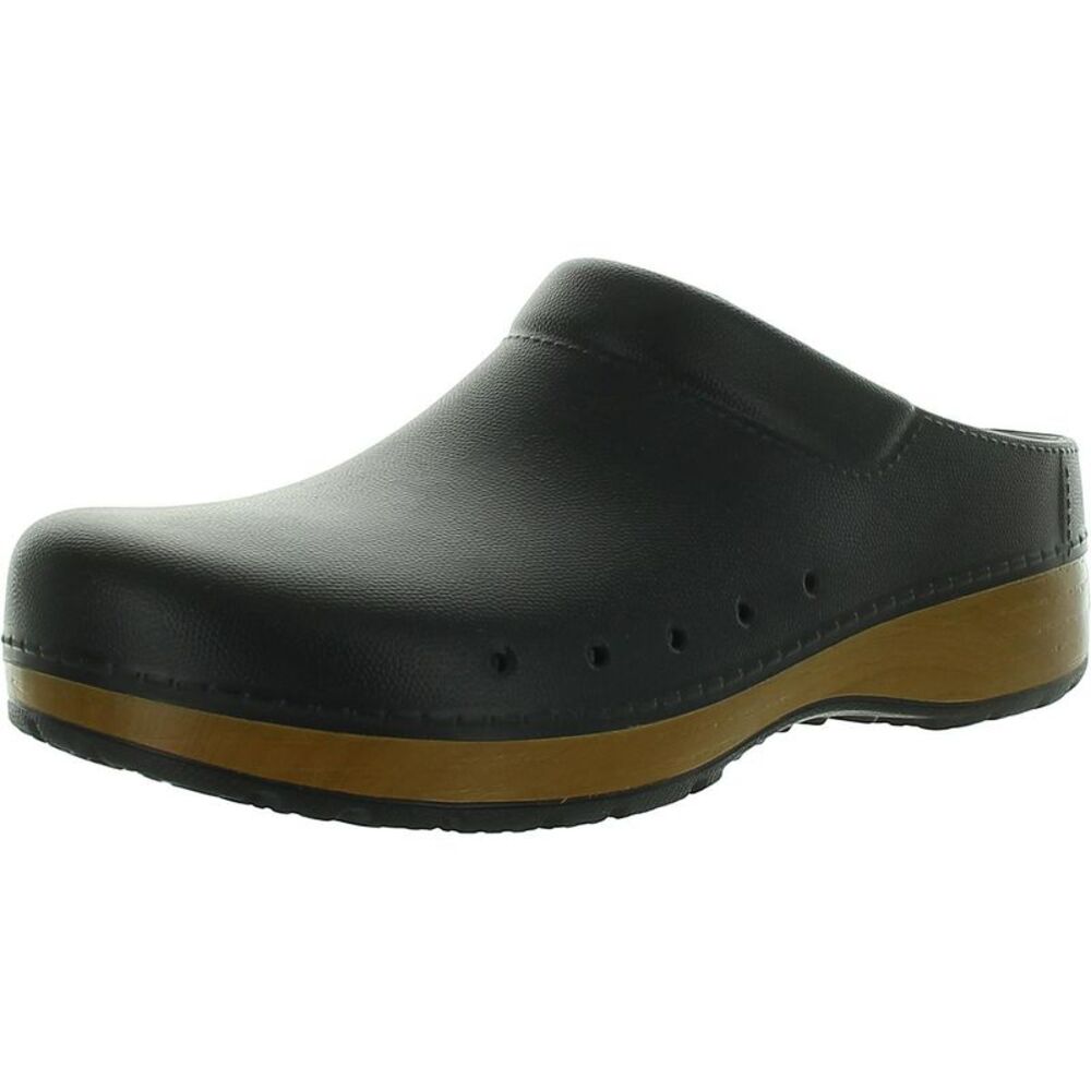 Dansko Mens Kane Mens Molded Black Slip On Comfort Mules Clogs Shoes NWT